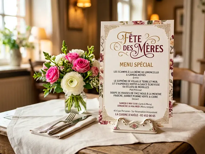 Menu fête des mères