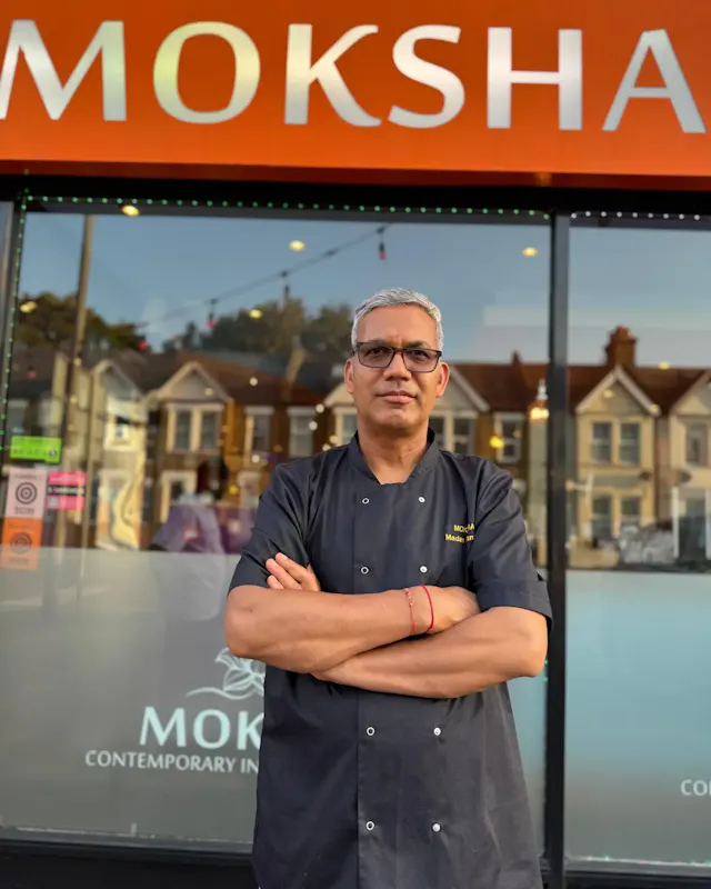 “Cooking is my way of sharing happiness. Every dish I prepare is made with fresh ingredients, authentic recipes, and a touch of love. I invite you to experience the true taste of India here at MOKSHA New Malden.”