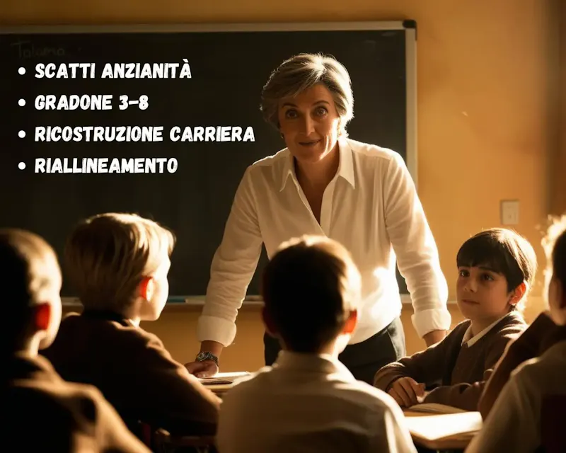 SCATTI DI ANZIANITA' - GRADONE STIPENDIALE (Fascia 3-8) - RICOSTRUZIONE INTEGRALE CARRIERA - RIALLINEAMENTO