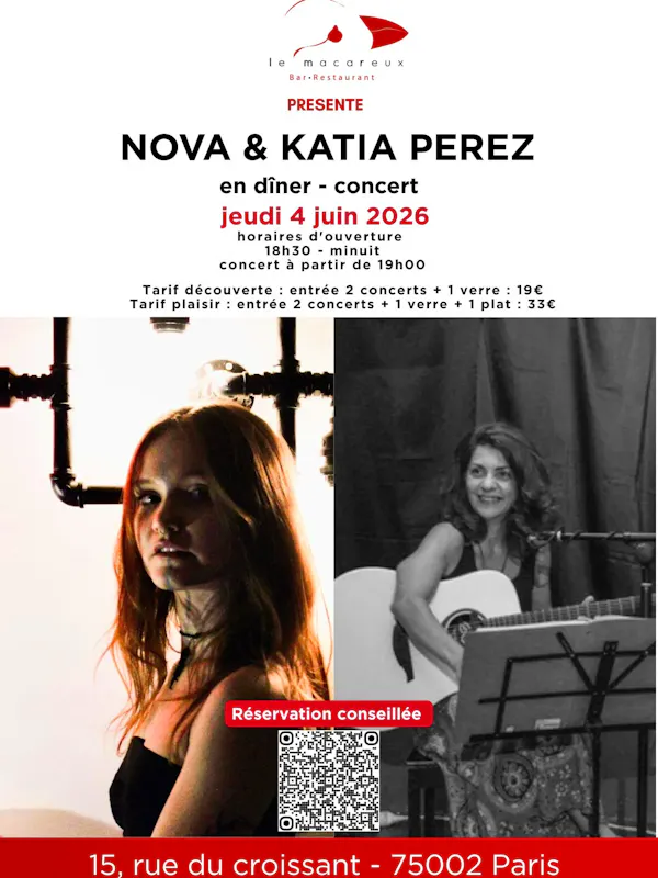 Dîner - Concert : NOVA & KATIA PEREZ