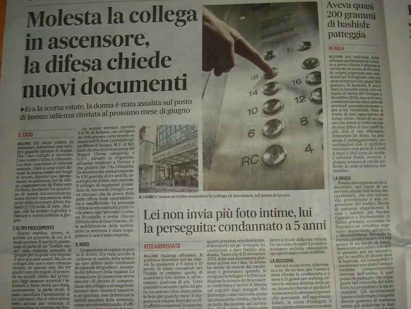 Violenza sessuale.