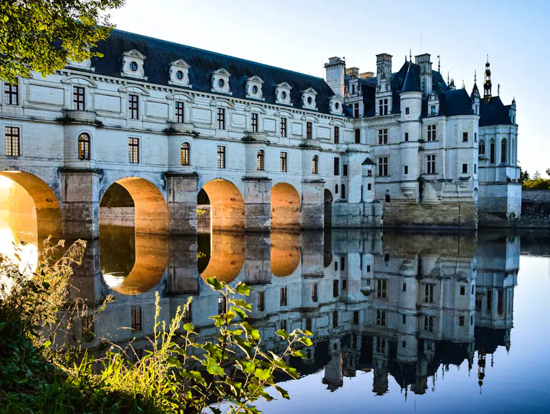 Image of Domaine des Acacias Elegant reflection of Château de Chenonceau on the Cher River at sunrise in the Loire Valley. | Photo by AXP Photography, on https://www.pexels.com/@axp-photography-500641970?utm_source=CentralApp&utm_medium=referral
