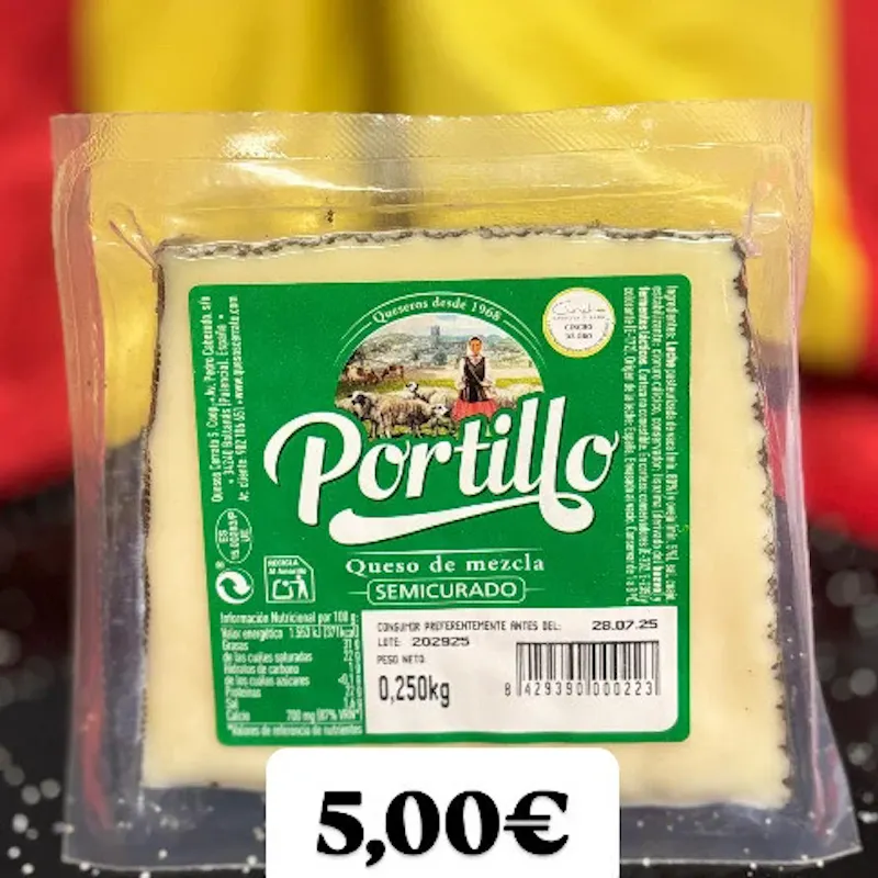 QUESO SEMICURADO PORTILLO 250 GR.