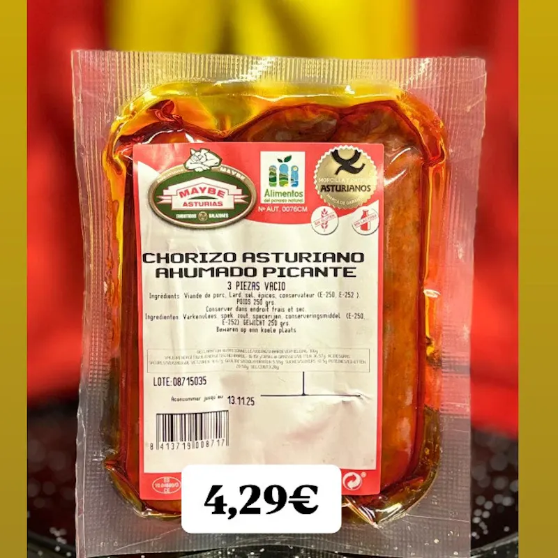 CHORIZO ASTURIANO PICANTE X 3