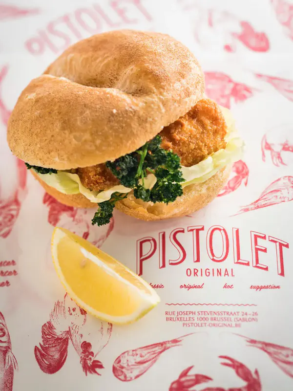 Pistolet Kroket van grijze garnalen