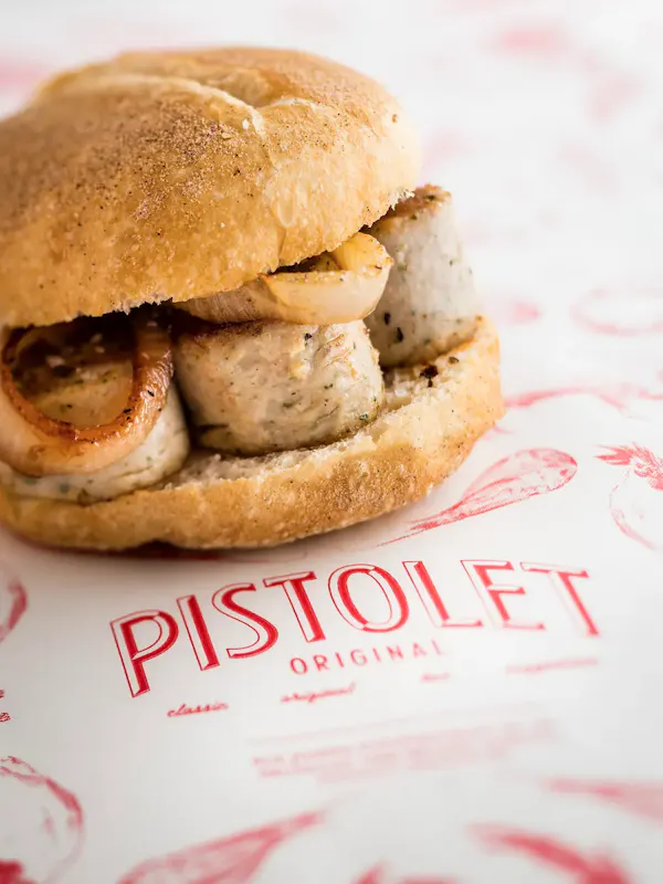 Pistolet Witte pens, gestoofde ui