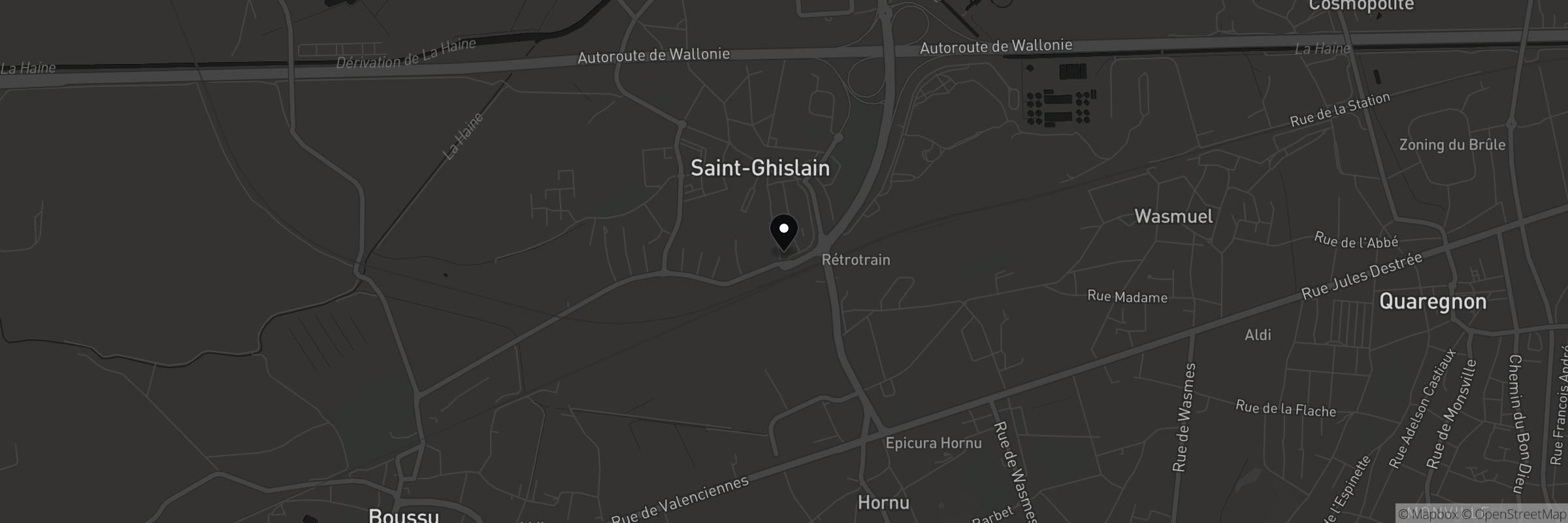 Kaart met het adres van Saint-Ghislain