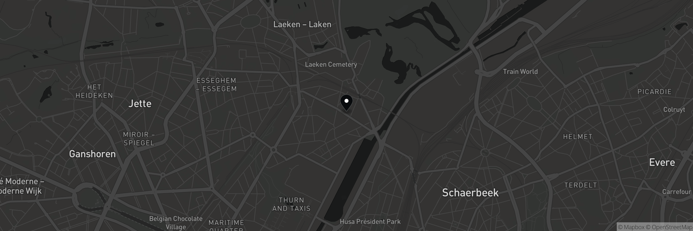 Kaart met het adres van Laeken