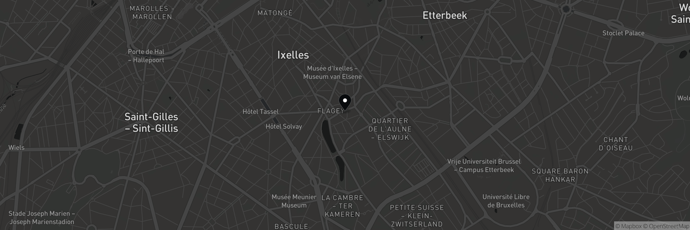 Kaart met het adres van Ixelles