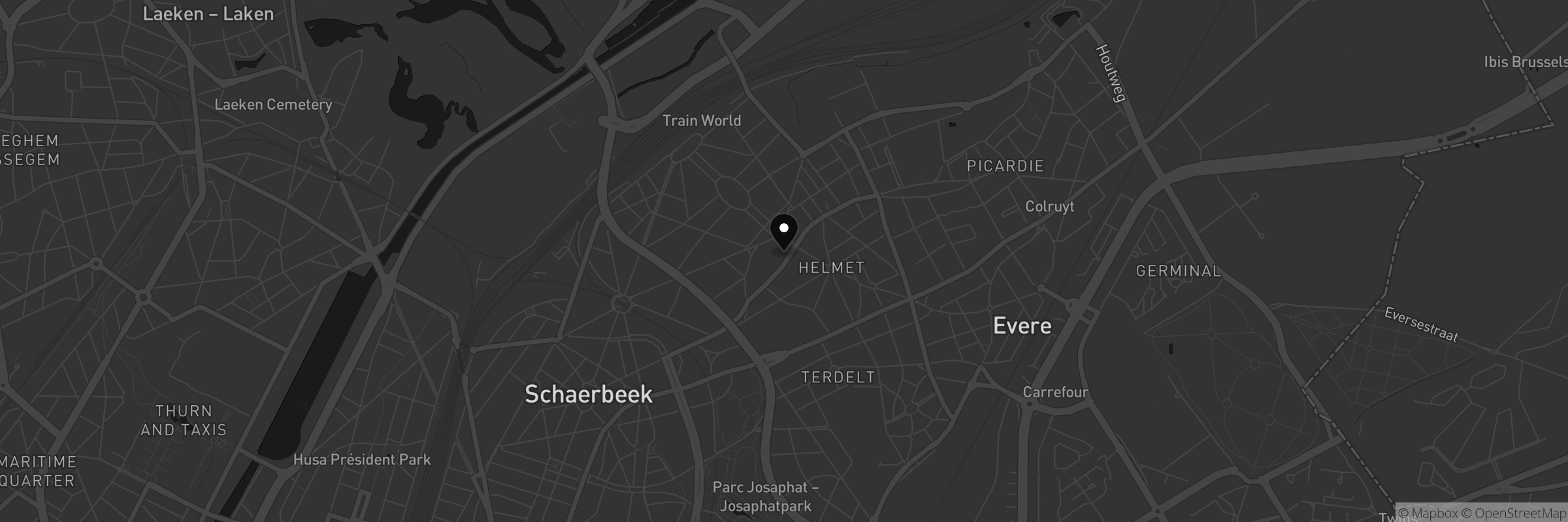 Kaart met het adres van Schaerbeek