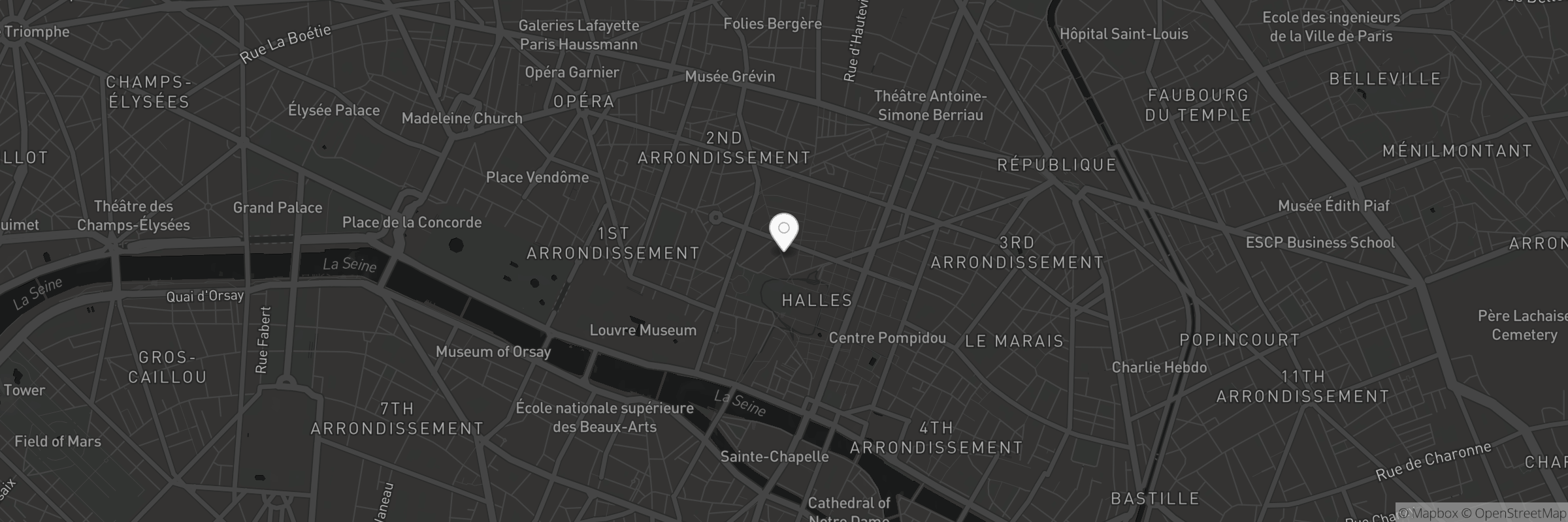 Carte indiquant l'adresse de Rue Montmartre