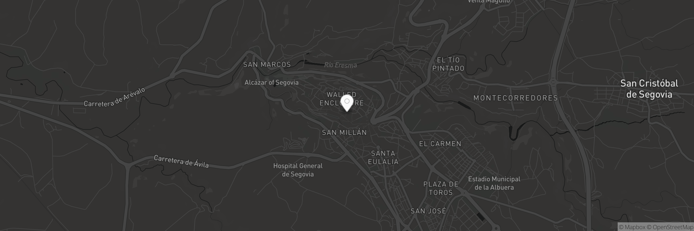 Mapa mostrando o endereço de  La Casona de San Martin