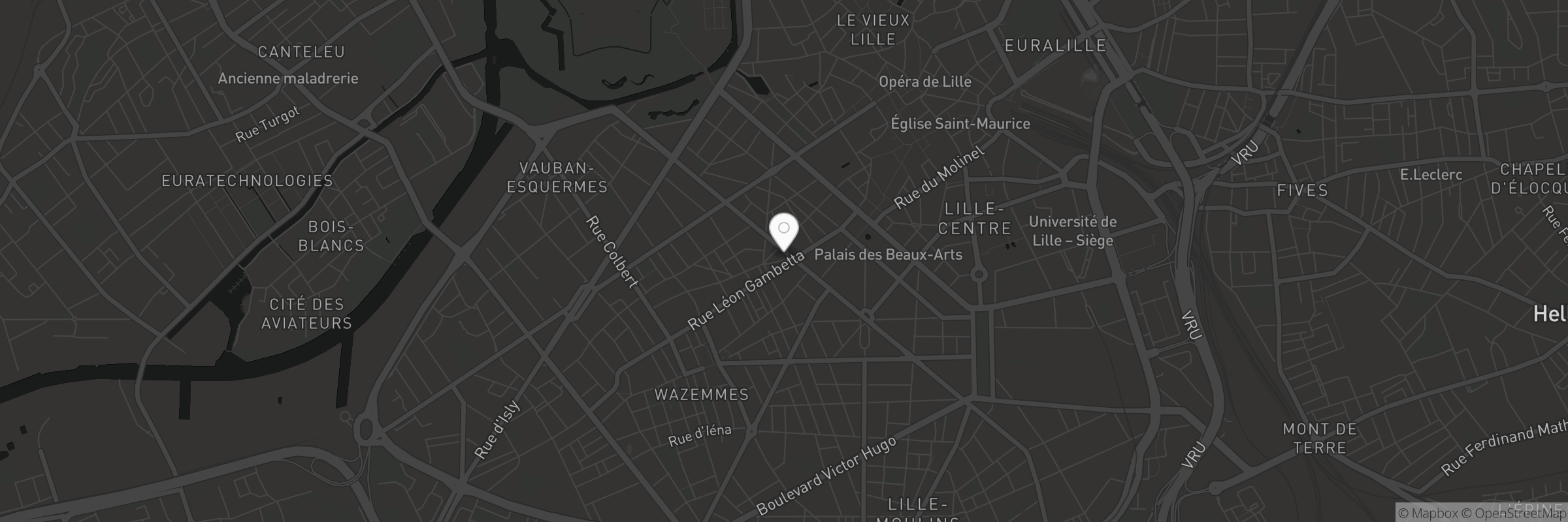 Map showing the address of PRECISION INSTITUT Lille 