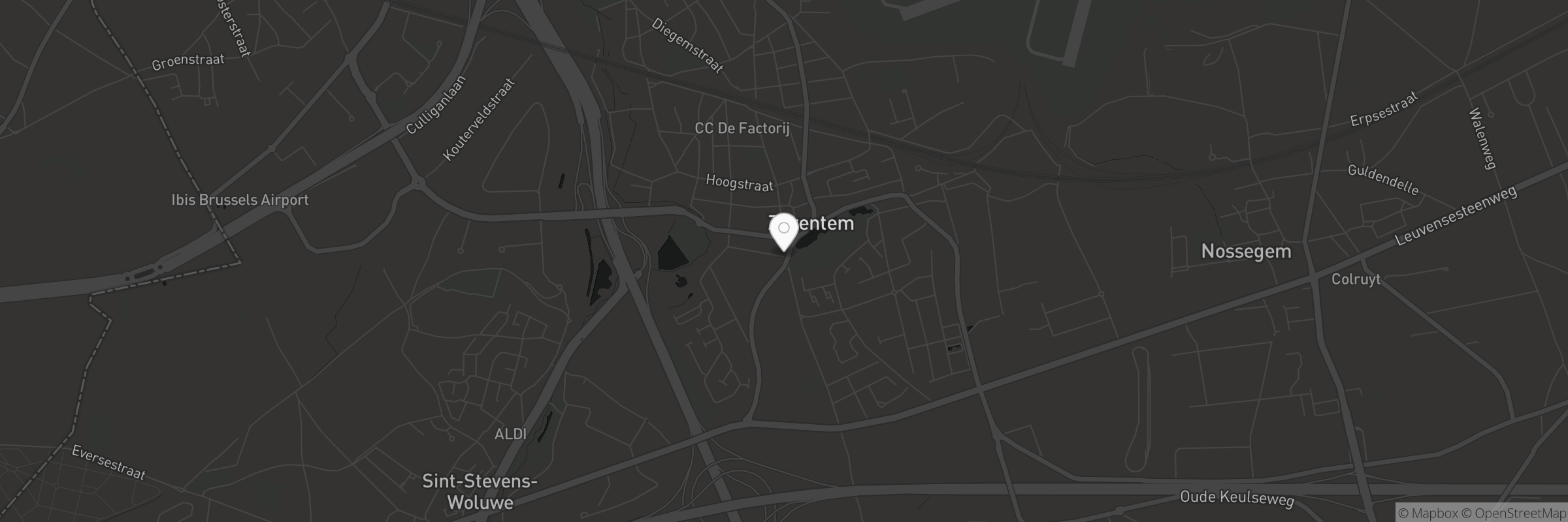 Map showing the address of Zaventem