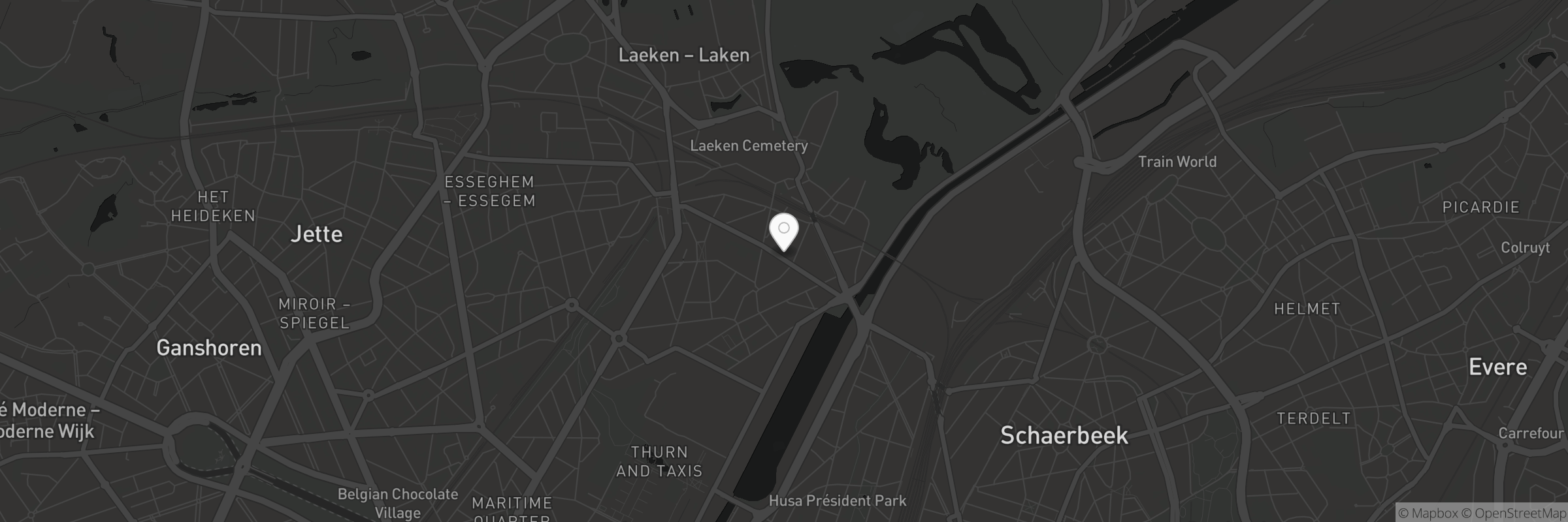 Map showing the address of Laeken