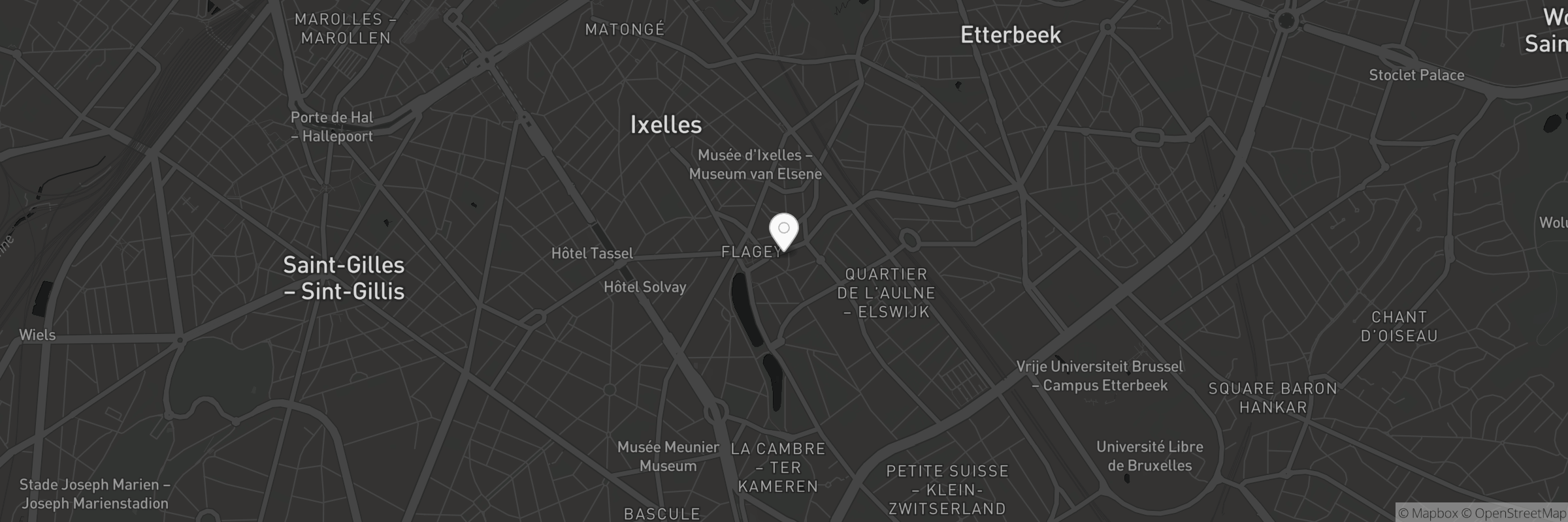 Map showing the address of Ixelles