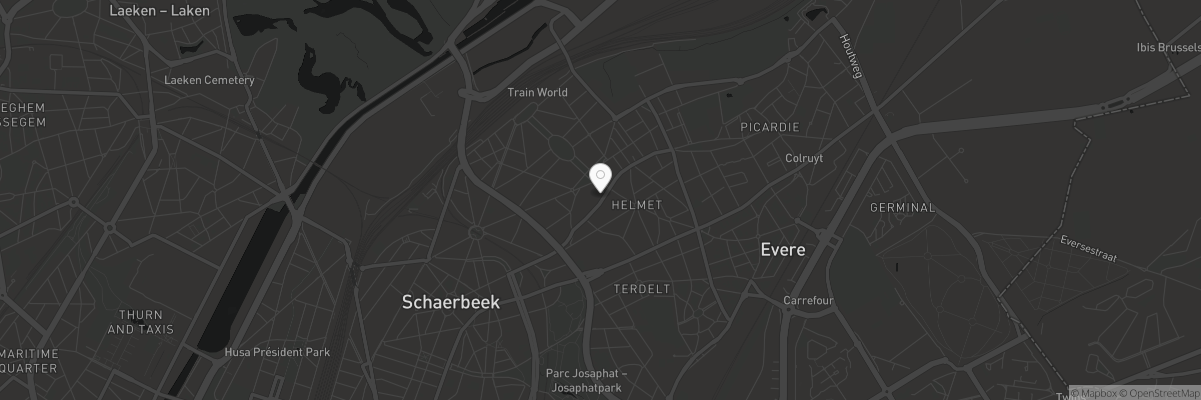 Carte indiquant l'adresse de Schaerbeek
