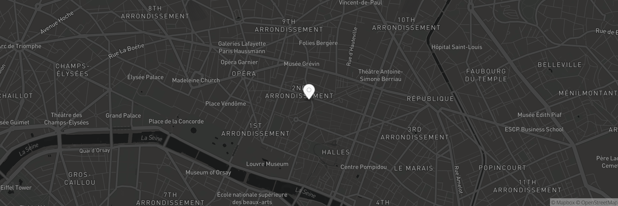 Map showing the address of Fleur de Pavé