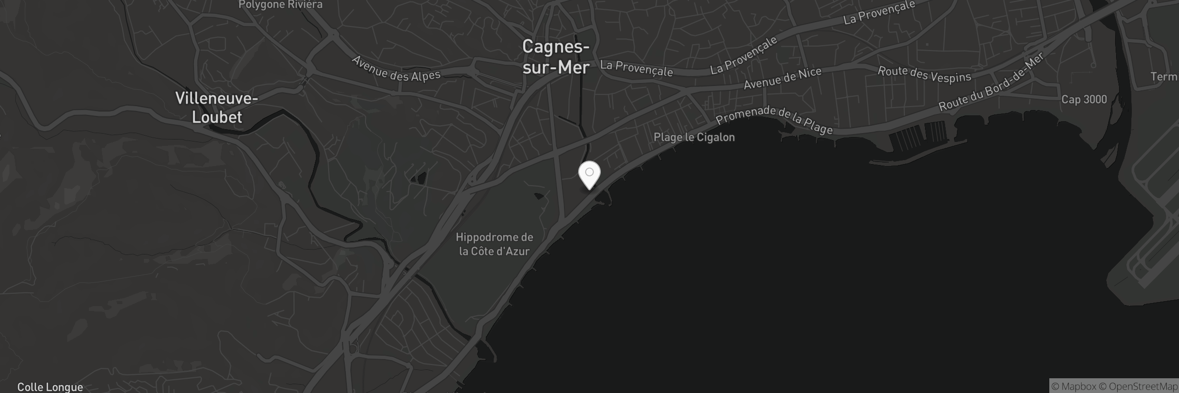 Carte indiquant l'adresse de Cagnes-sur-mer