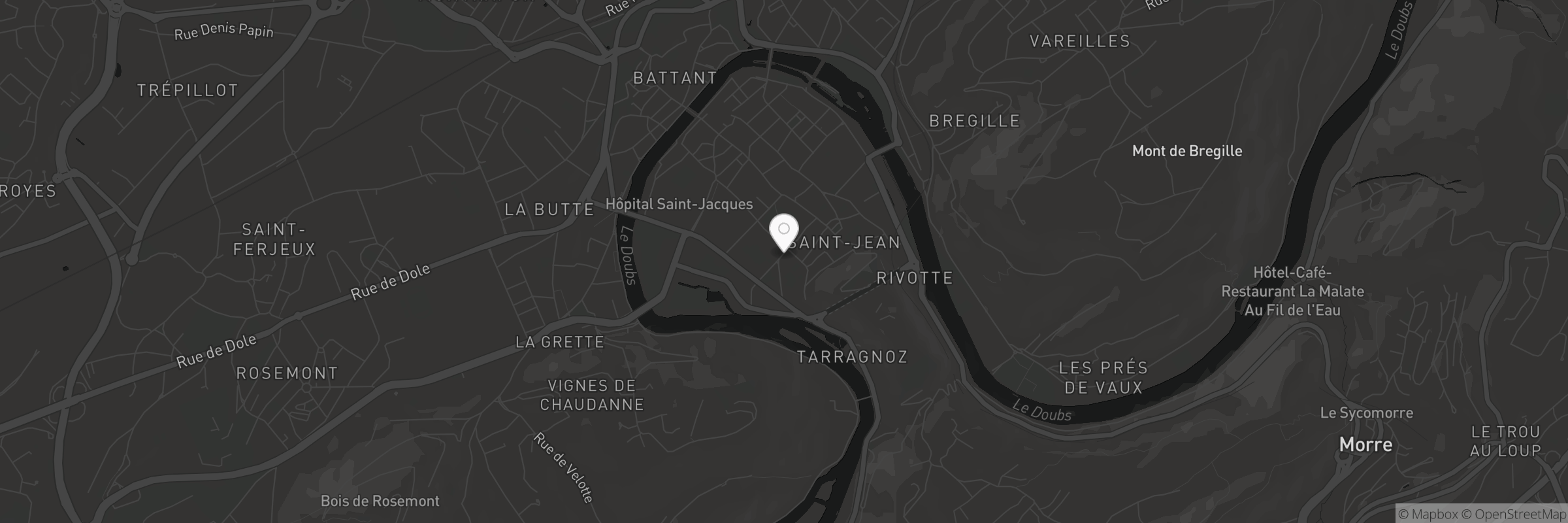 Map showing the address of Saï Thaï Restaurant