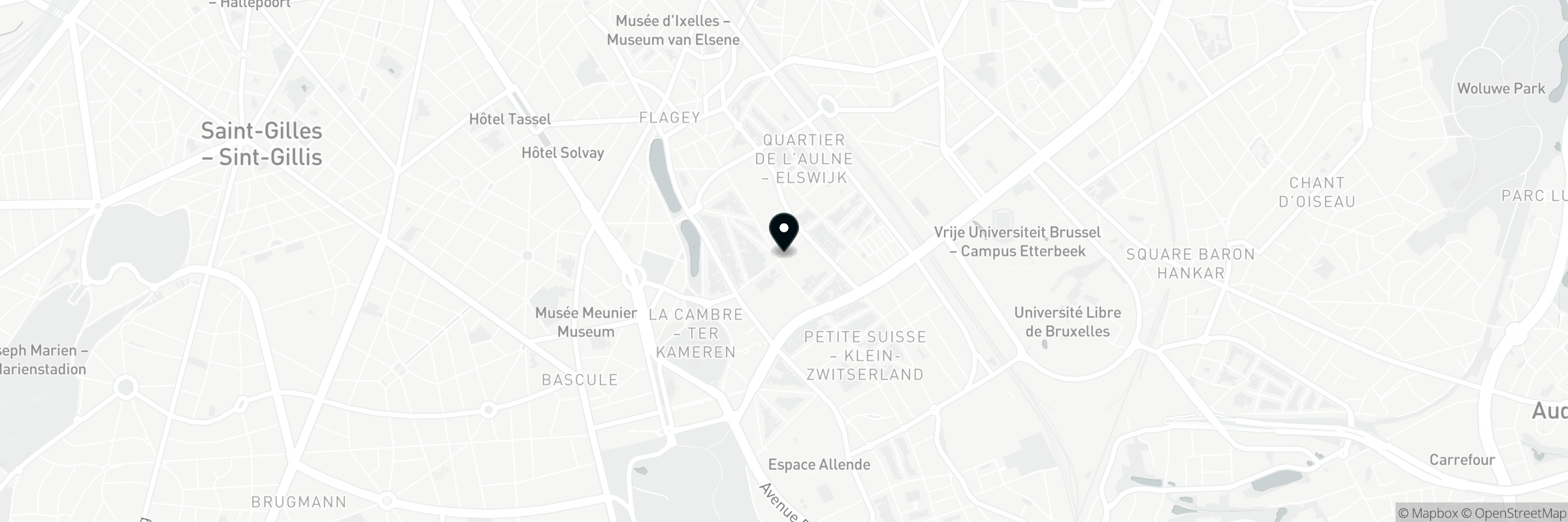 Kaart met het adres van Blanchisserie La Cambre