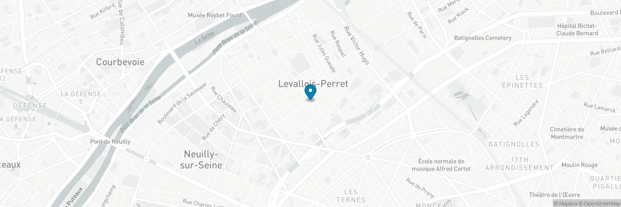 Map showing the address of 961 Lebanese Street Food