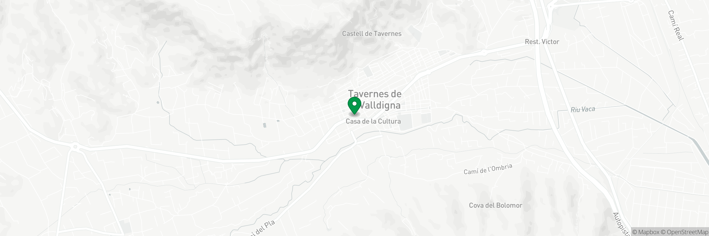 Map showing the address of LA CASA VIVA - Tavernes de la Valldigna