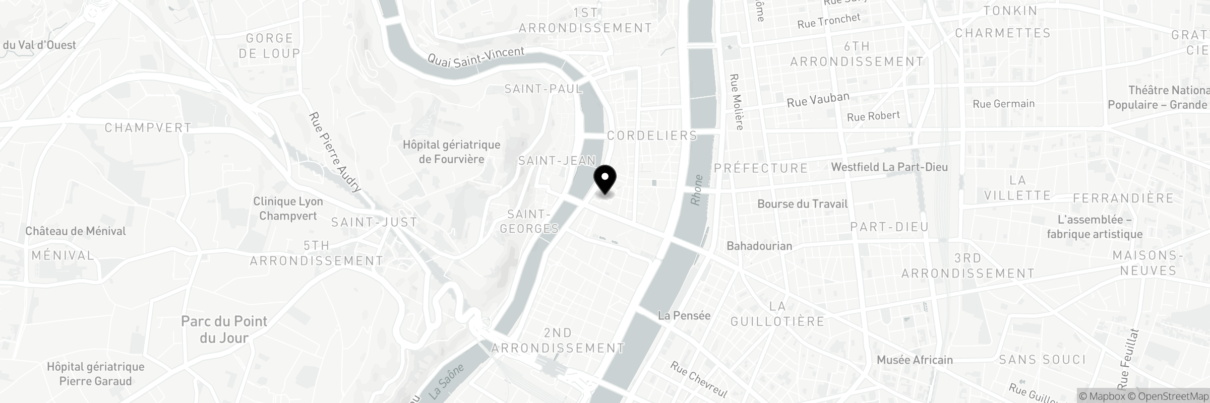 Map showing the address of Brasserie des célestins