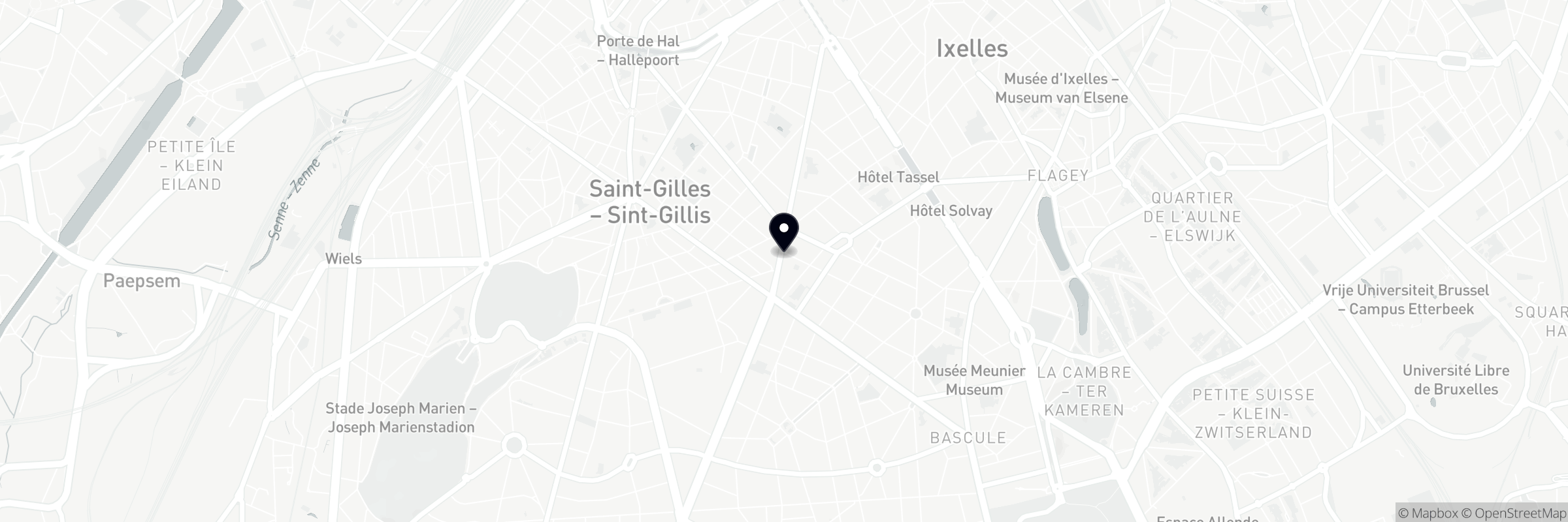 Map showing the address of Saint-Gilles