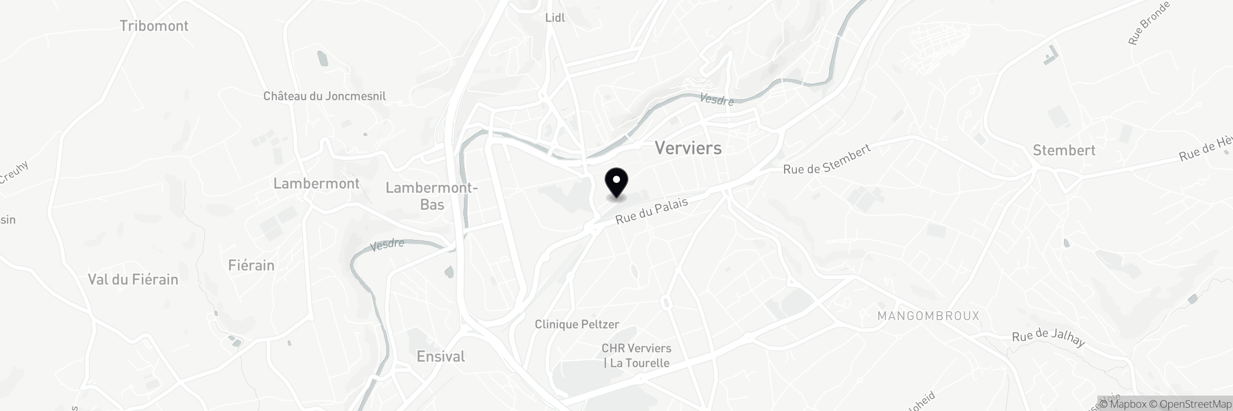 Die Karte zeigt die Adresse von Au Vieux Bourg