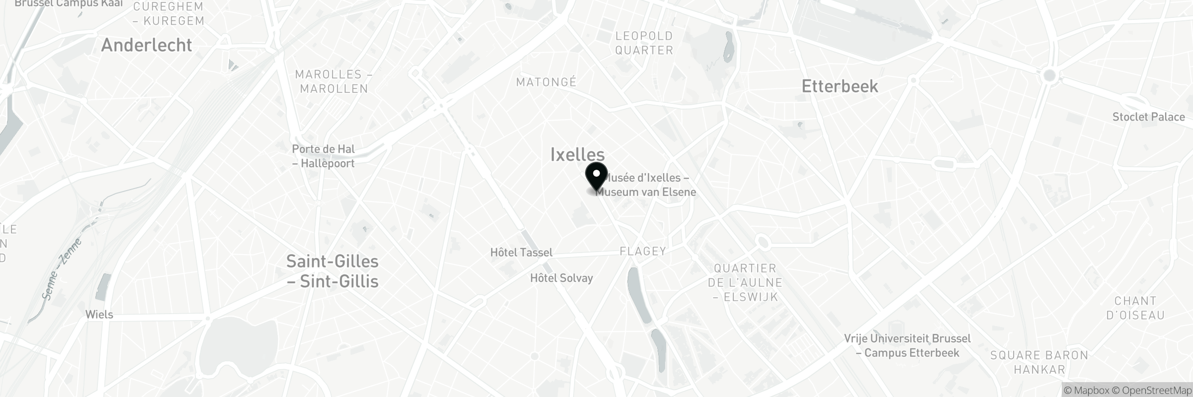 Map showing the address of AIA BeautyHouse Ixelles