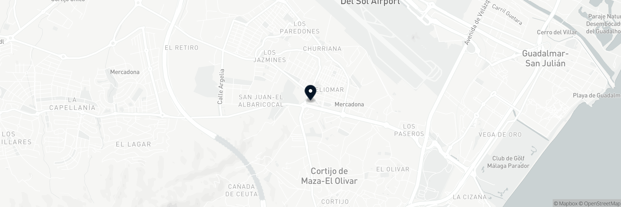 Map showing the address of Taberna La Manuela