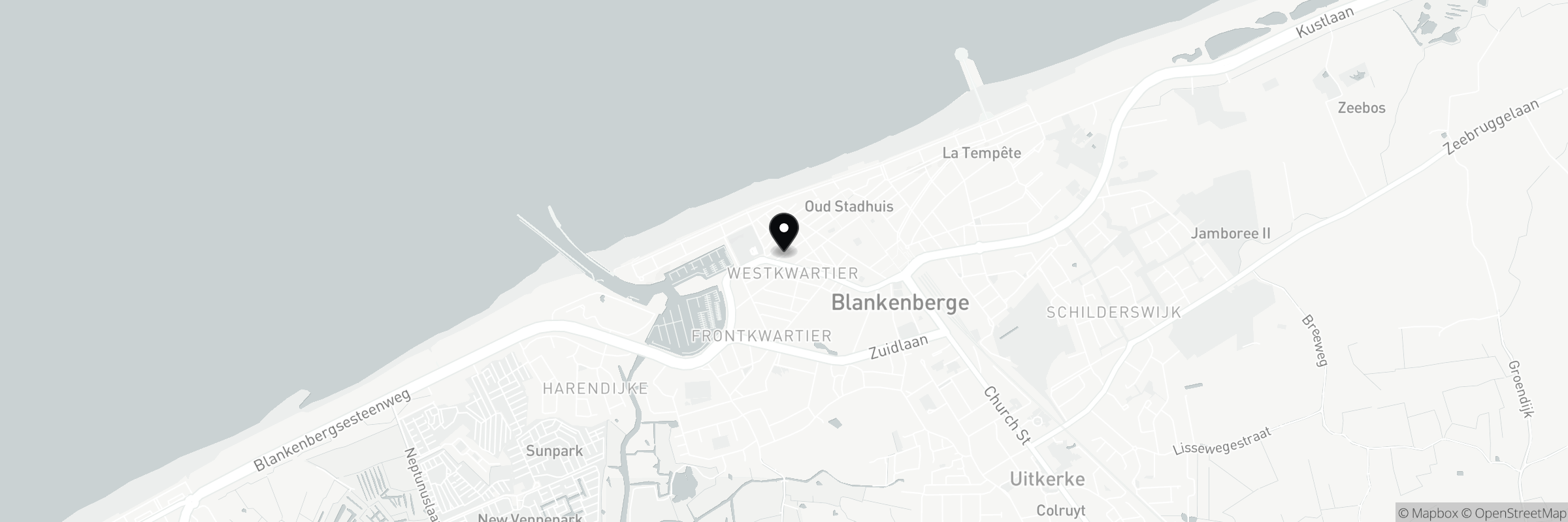 Map showing the address of Bistro De Tijd