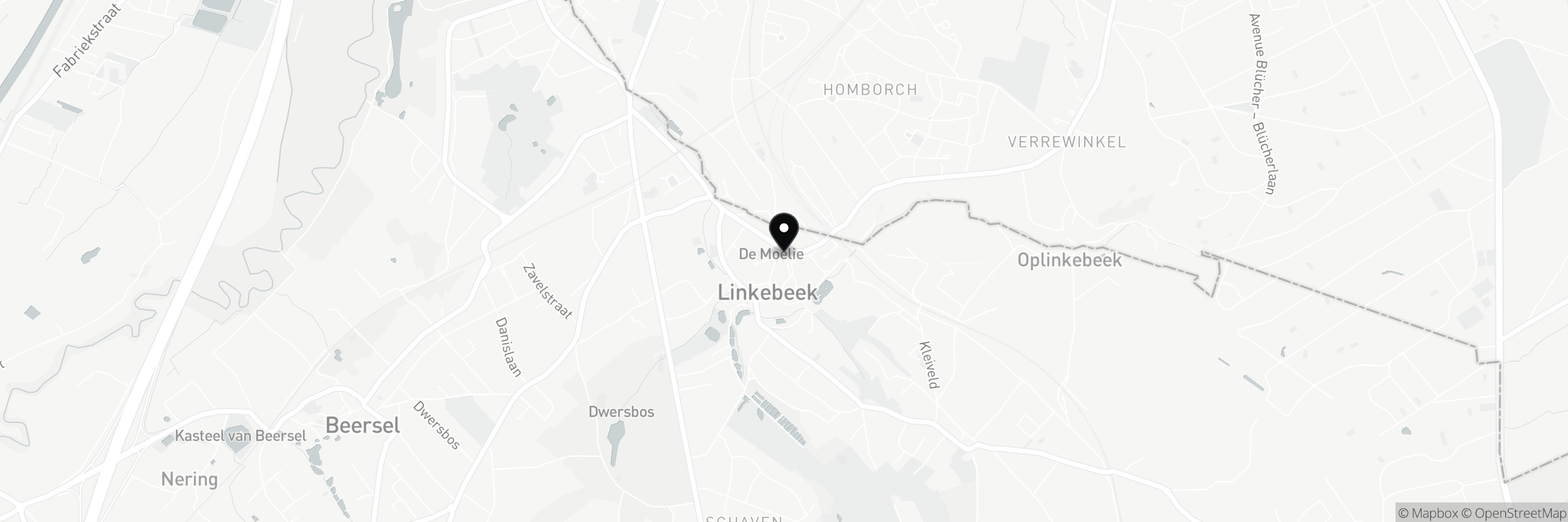 Map showing the address of Spaghetti Linkebeek