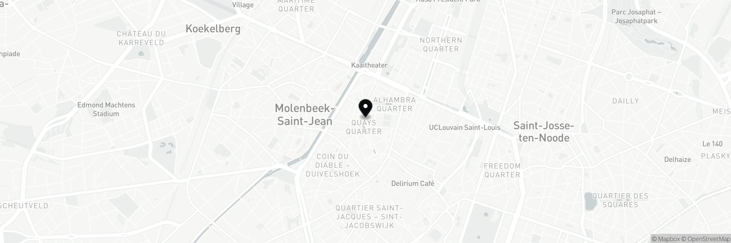 Kaart met het adres van Savagan Brussels