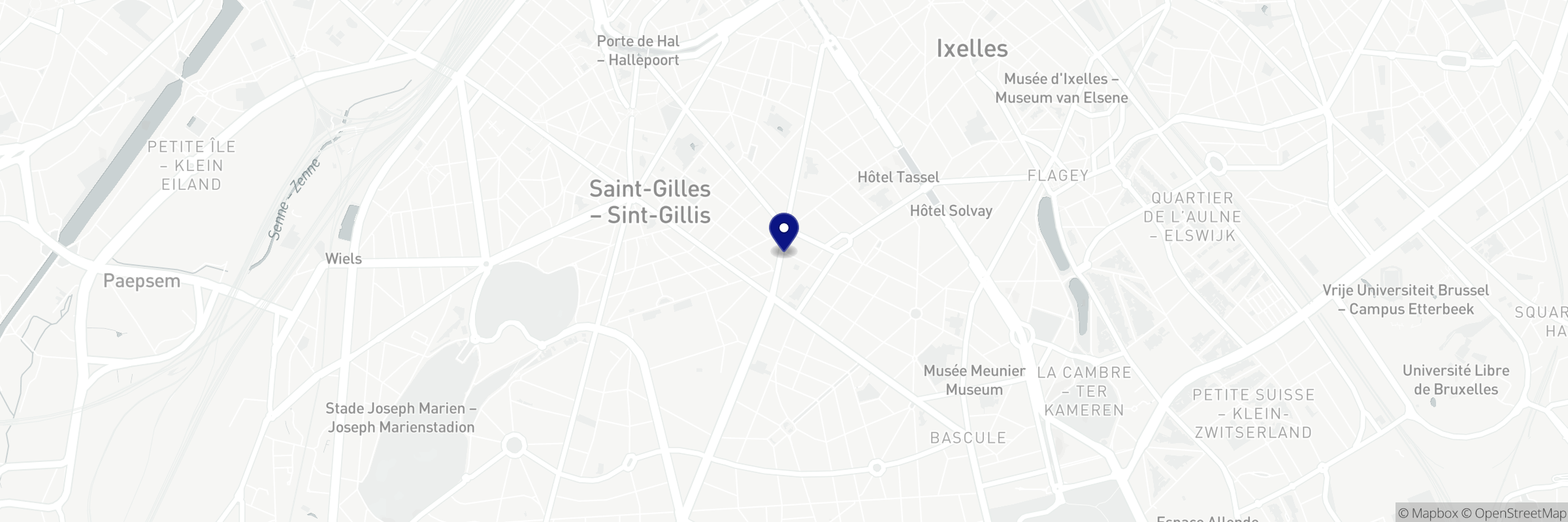 Kaart met het adres van Saint-Gilles