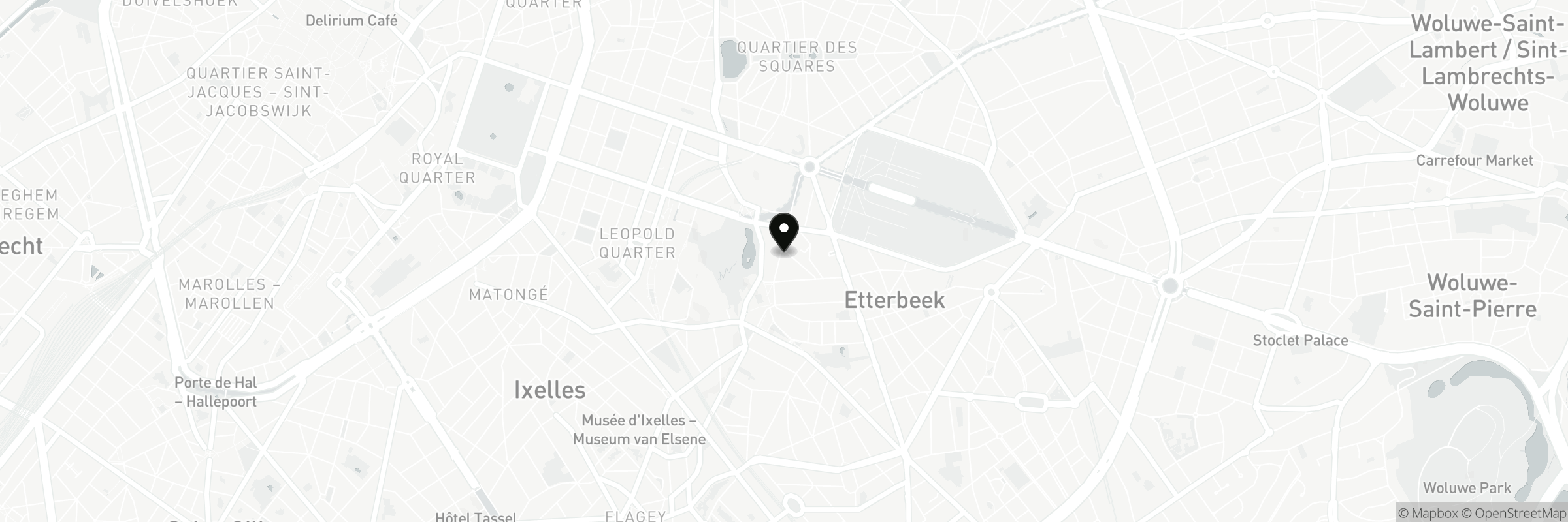 Map showing the address of La Pizza è Bella Etterbeek