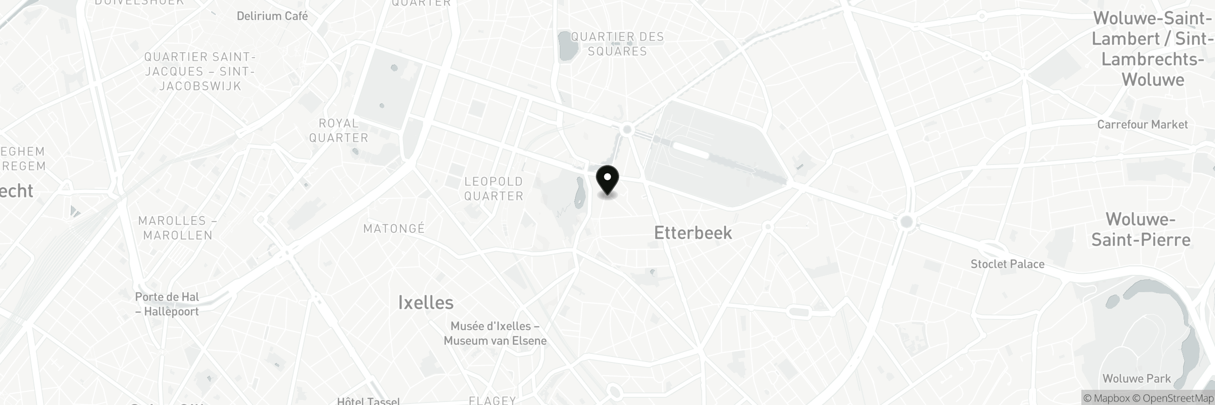 Kaart met het adres van Etterbeek