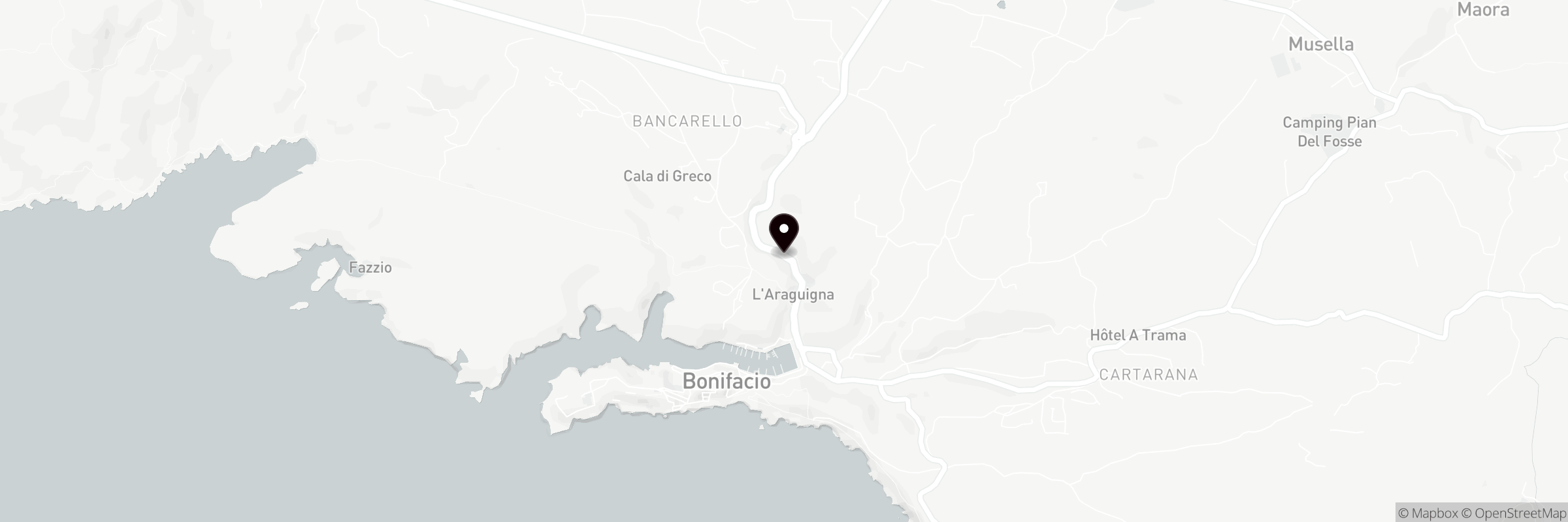 Die Karte zeigt die Adresse von Taxi Bonifacio Stéphane Di Meglio