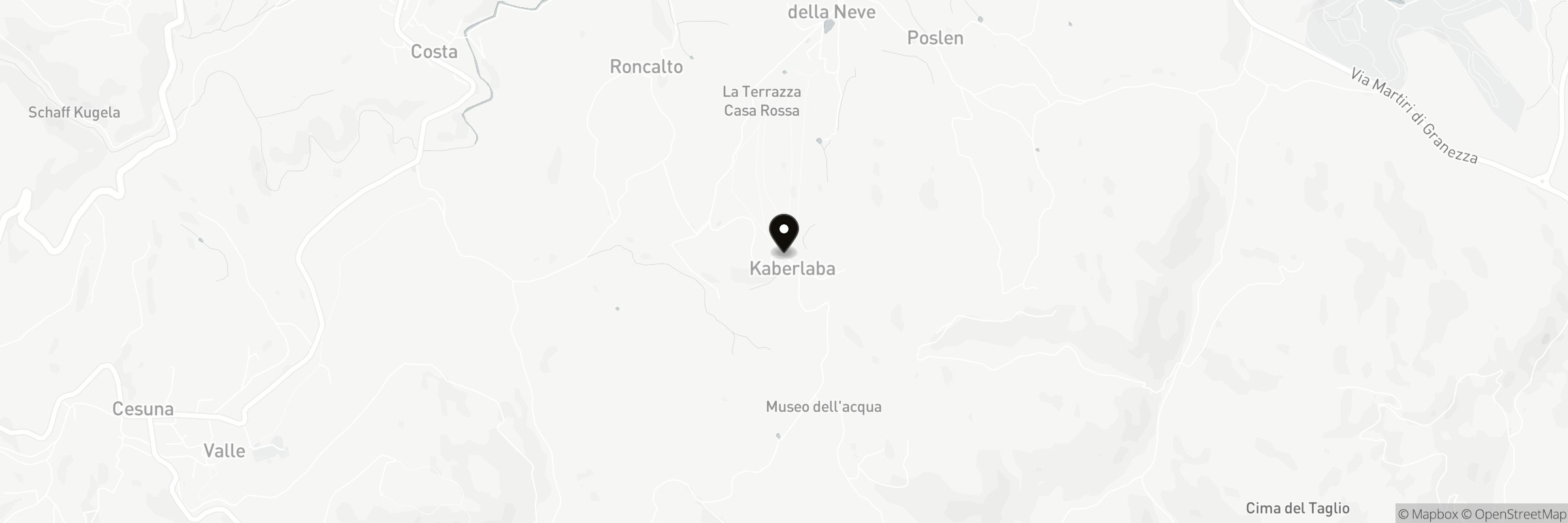 Map showing the address of Ristorante La Baitina