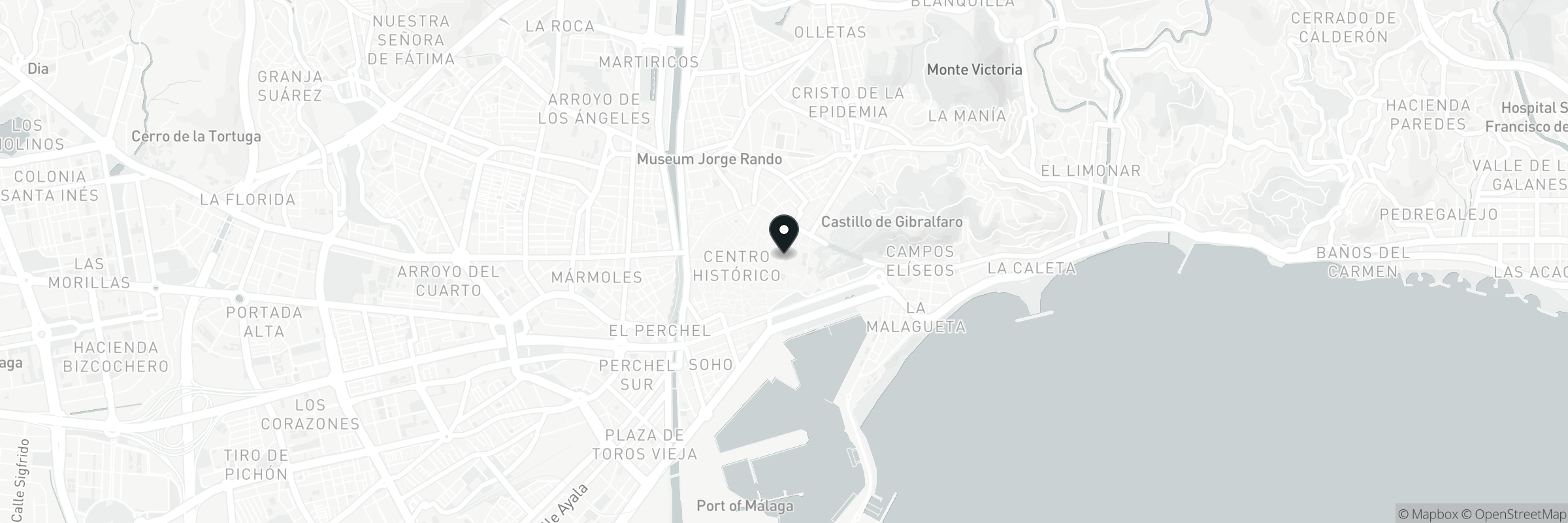 Map showing the address of Restaurante Julia