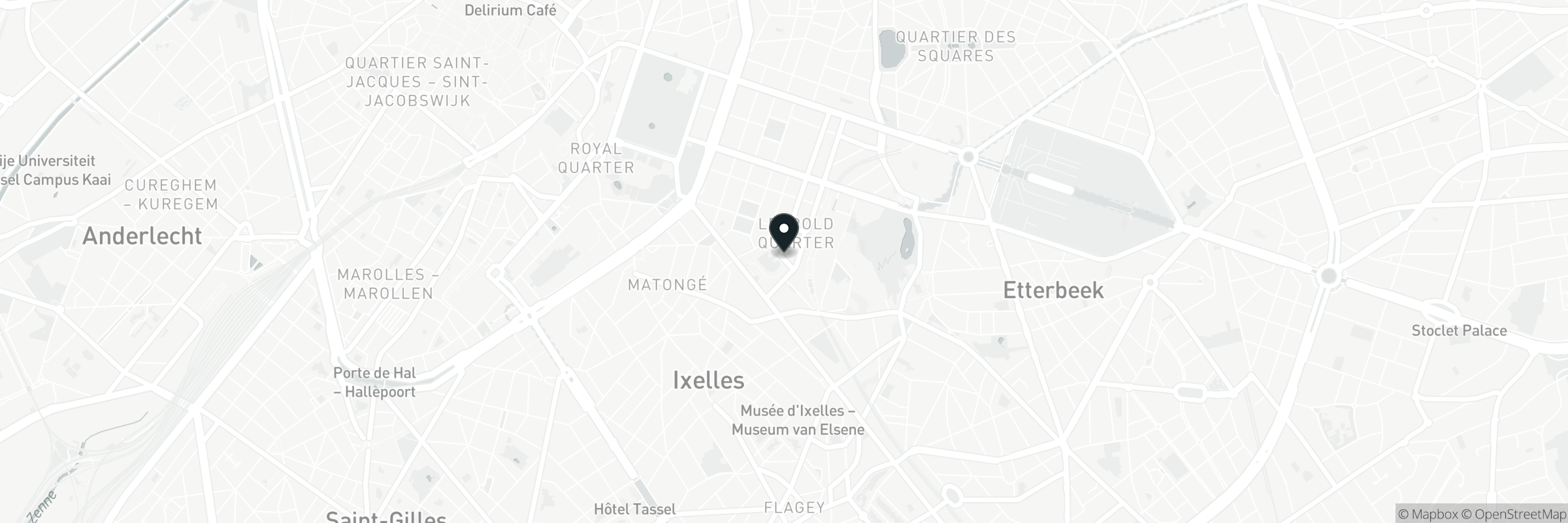 Map showing the address of Hotel Du Parlement
