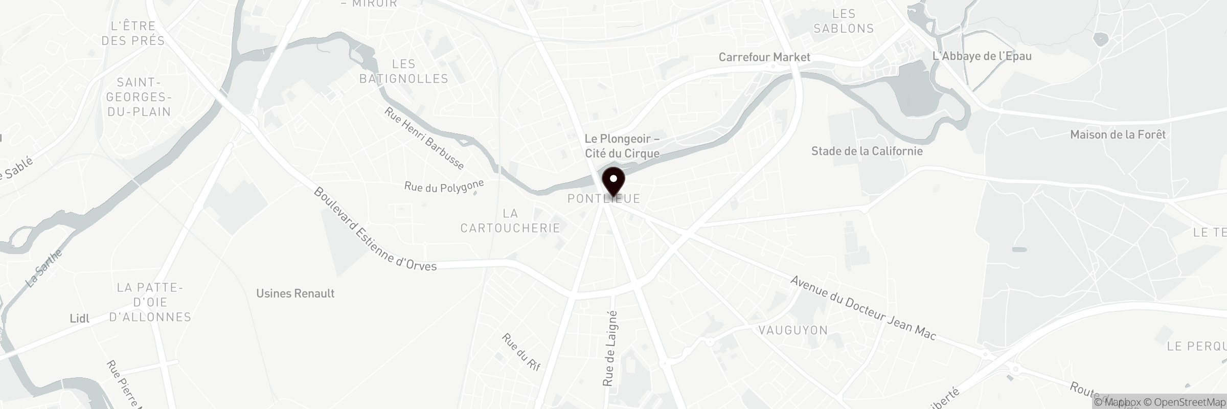 Kaart met het adres van La Pergola