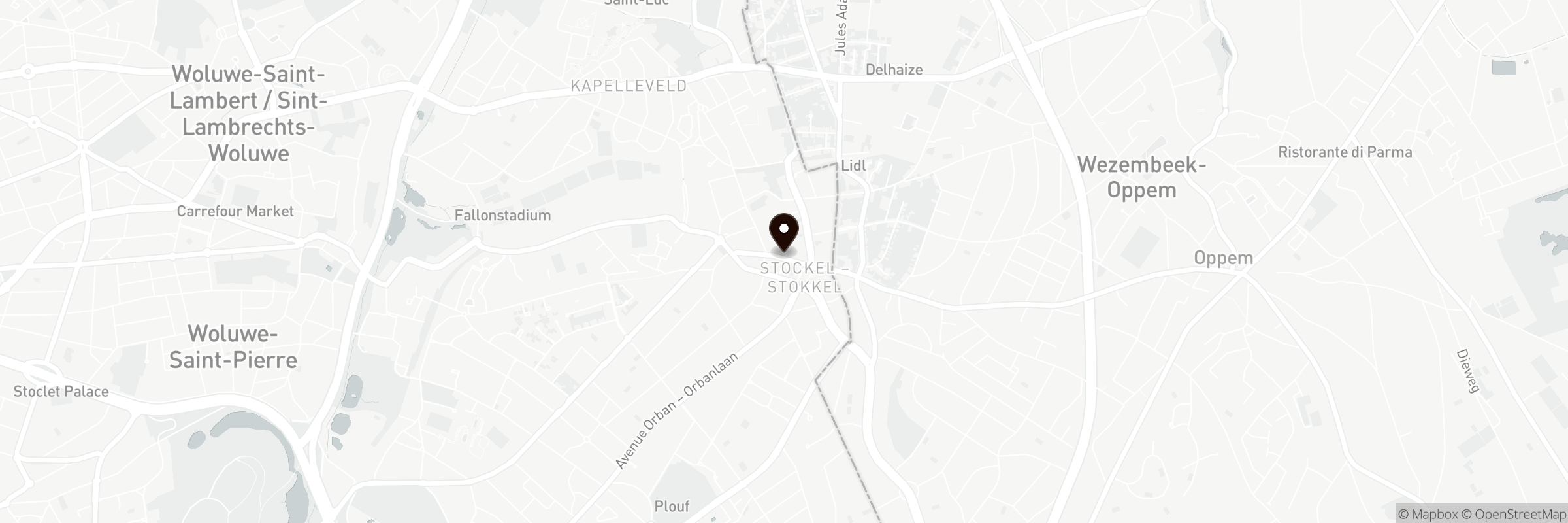 Kaart met het adres van La Barchetta