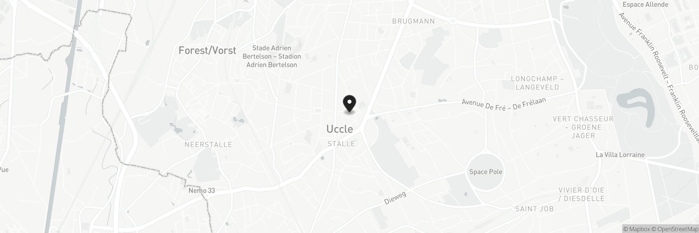 Kaart met het adres van Le Parvis