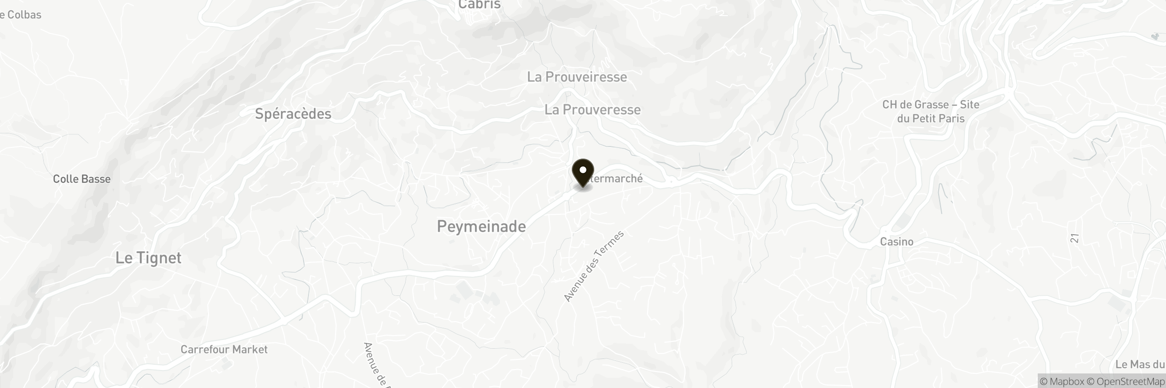 Map showing the address of Hotel de la Poste