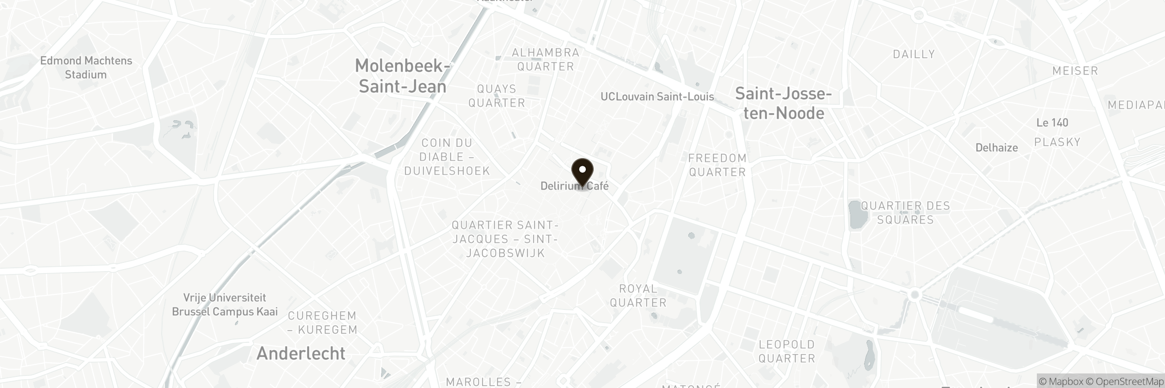 Map showing the address of Restaurant de l'Ogenblik