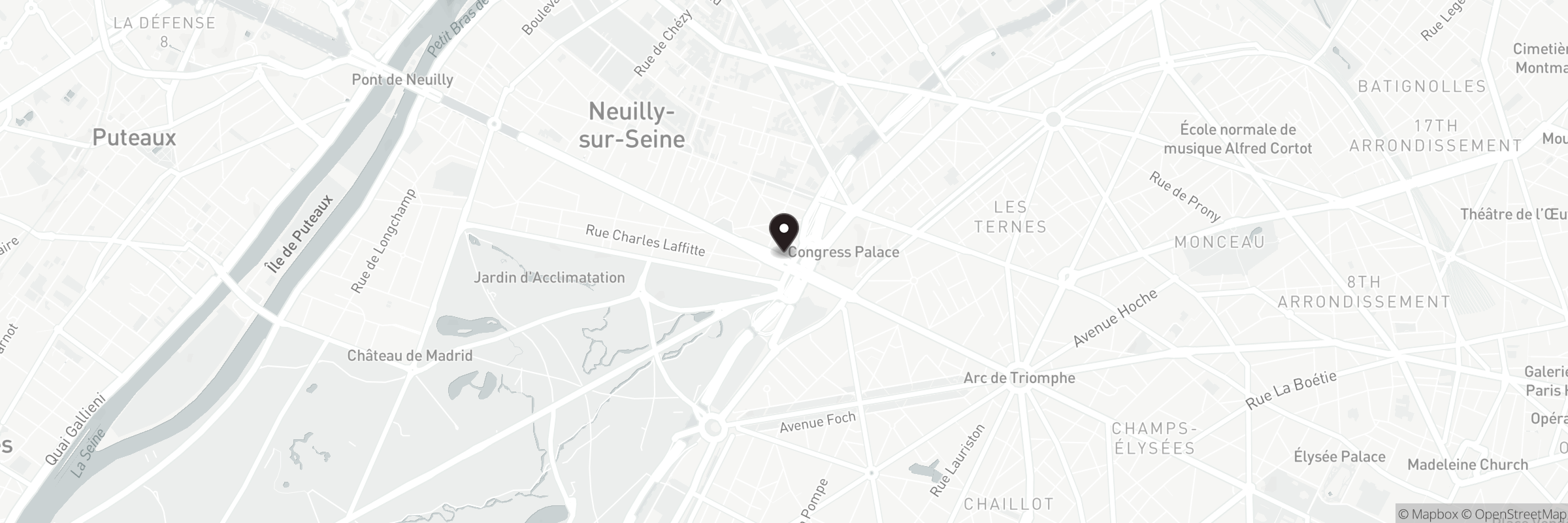 Carte indiquant l'adresse de Neuilly