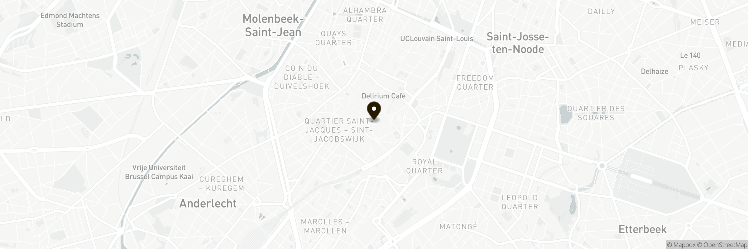 Die Karte zeigt die Adresse von House of Belgian Brewers