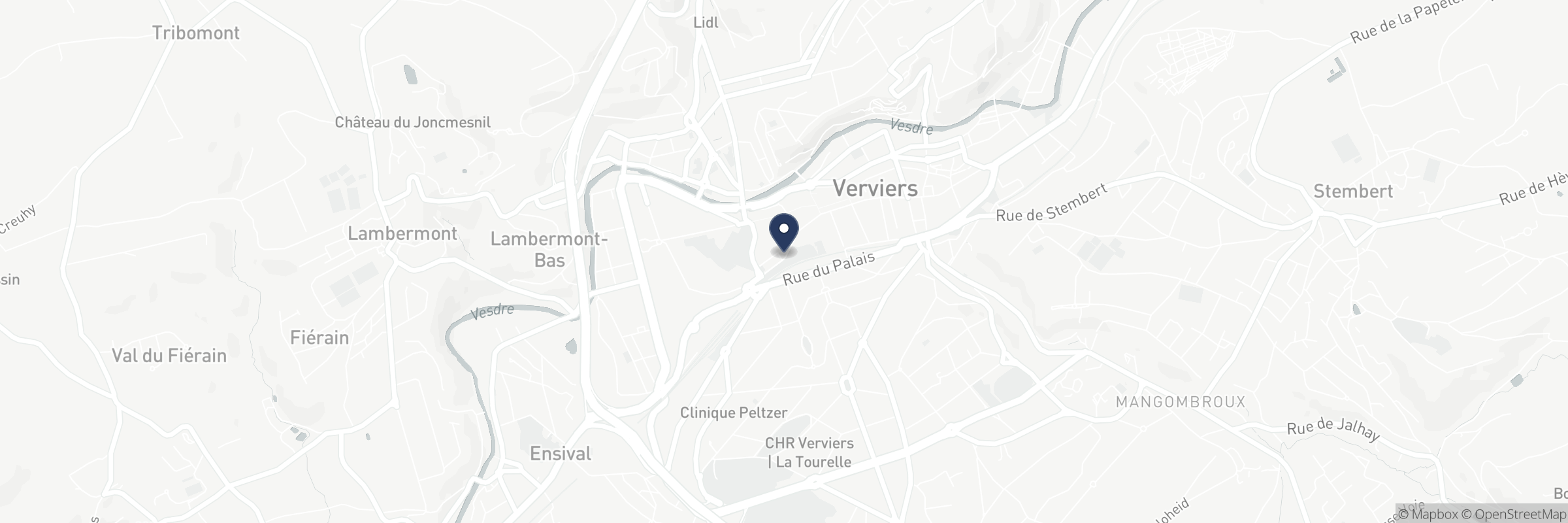 Die Karte zeigt die Adresse von Au Vieux Bourg